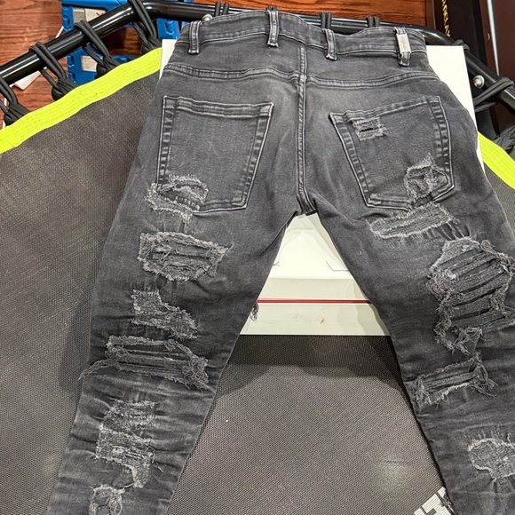 REPRESENT Rugged Black Ripped Jeans - Picture 8 of 8